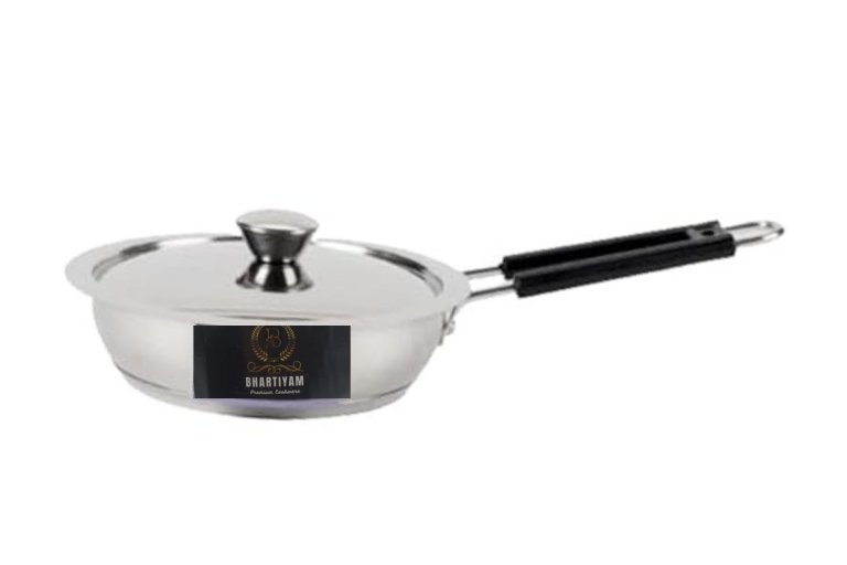Bhartiyam tadka pans Set Stainless Steel with Lid sandwich bottom, suitable for tadka-2.webp